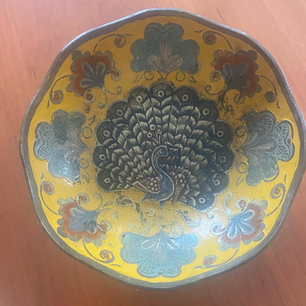 Peacock Design Decorative Bowl